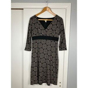 NWTs Ann Taylor LOFT Women's Print V-Neck Dress Size 6 Empire Waist Career